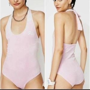 Fila velvet halter bodysuit NWT